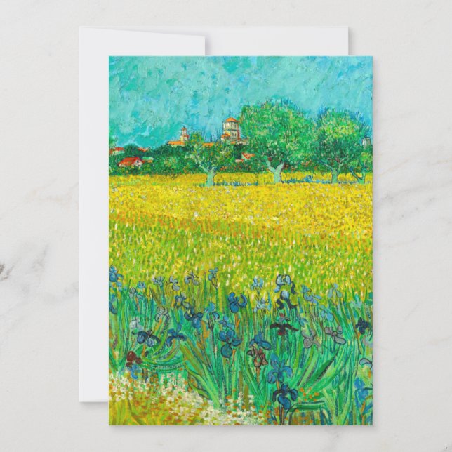 Van Gogh Field with Irises Near Arles Save The Date (Front)