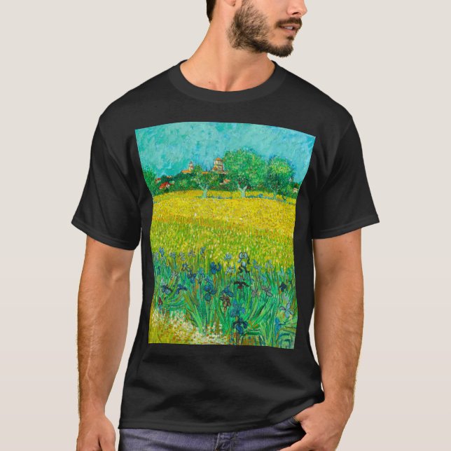 Van Gogh Field with Irises Near Arles T-Shirt (Front)