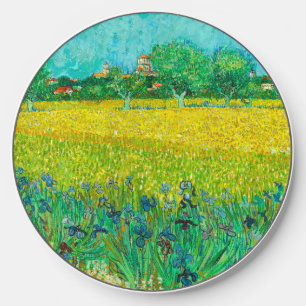 Van Gogh Field with Irises Near Arles Wireless Charger