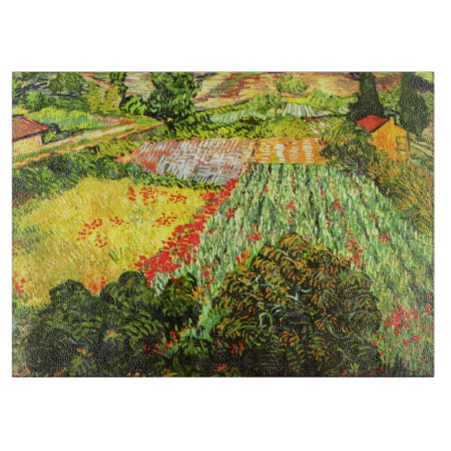 Van Gogh: Field with Poppies Cutting Board (Front)
