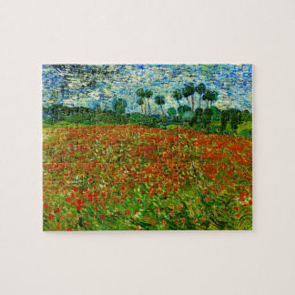 Van Gogh Field with Poppies (F636) Fine Art Jigsaw Puzzle