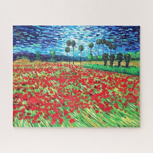 VAN GOGH FIELD WITH POPPIES JIGSAW PUZZLE