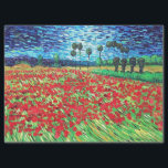 VAN GOGH FIELD WITH POPPIES TISSUE PAPER<br><div class="desc">A brightly colored piece done by Van Gogh in 1890.</div>