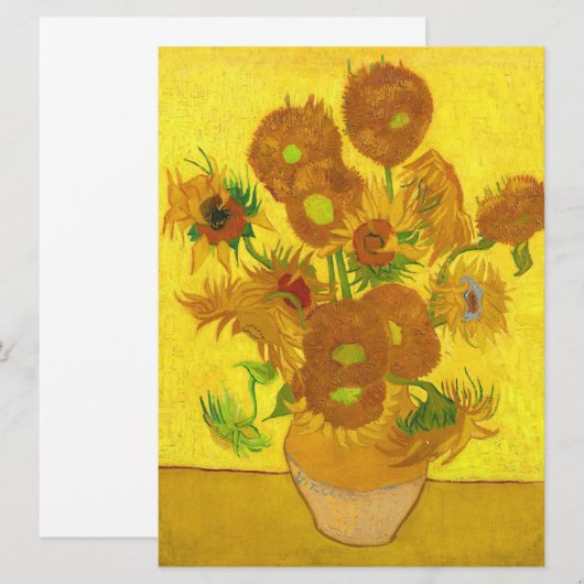 Van Gogh Fifteen Sunflowers In A Vase Fine Art (Front/Back)