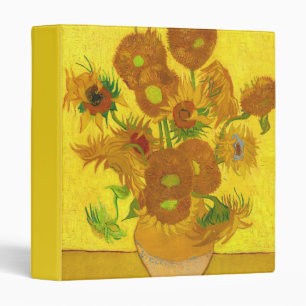 Van Gogh Fifteen Sunflowers In A Vase Fine Art 3 Ring Binder