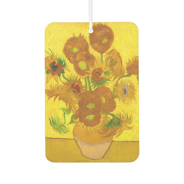 Van Gogh Fifteen Sunflowers In A Vase Fine Art Air Freshener (Front)