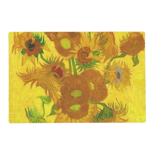 Van Gogh Fifteen Sunflowers In A Vase Fine Art Placemat