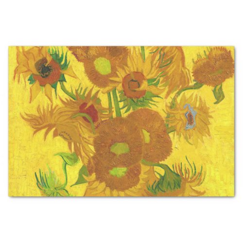 Van Gogh Fifteen Sunflowers In A Vase Fine Art Tissue Paper