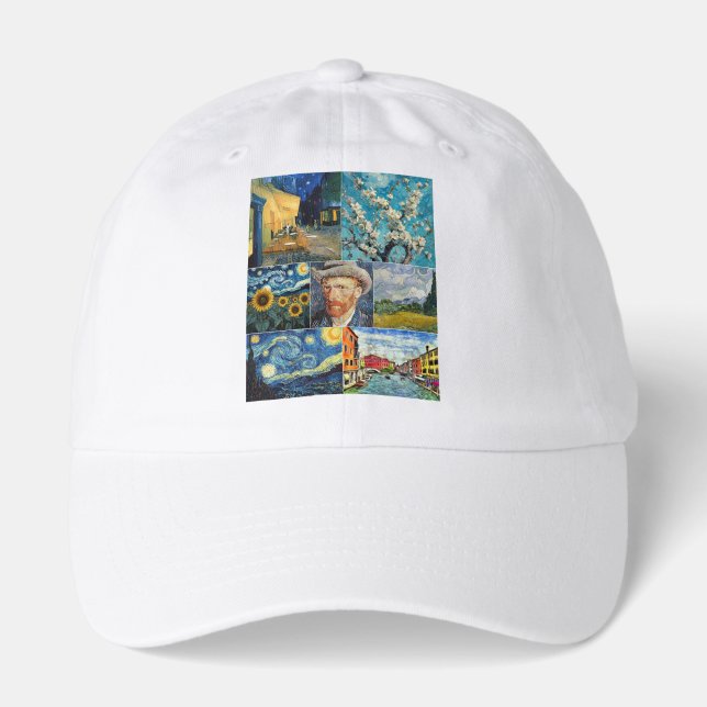 Van Gogh Fine Art Collage Hat (Front)