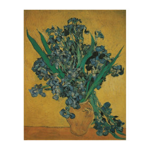 Van Gogh Fine Art Still Life with Irises on Yellow