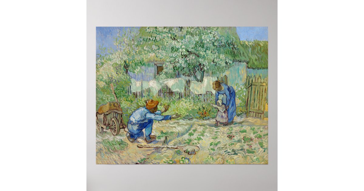 Van Gogh First Steps Painting Poster | Zazzle