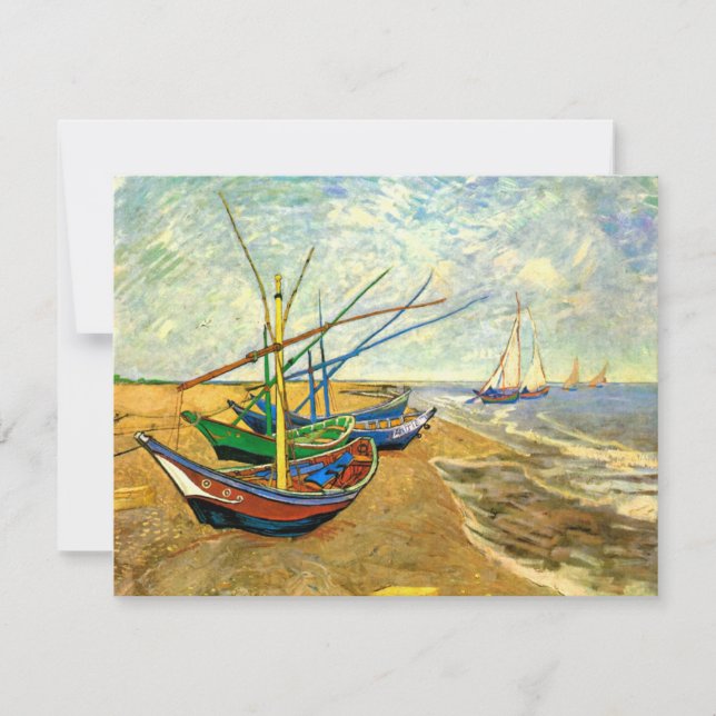 Van Gogh Fishing Boats on Beach at Saintes Maries (Front)