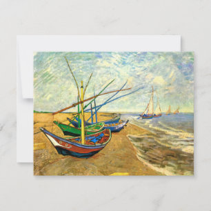 Van Gogh Fishing Boats on Beach at Saintes Maries