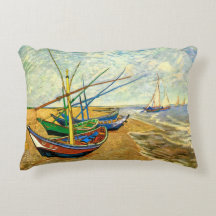 Van Gogh Fishing Boats on Beach at Saintes Maries