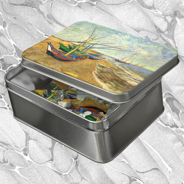 Van Gogh Fishing Boats on Beach at Saintes Maries Jigsaw Puzzle (Creator Uploaded)