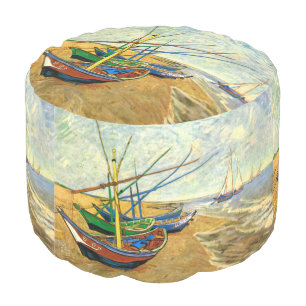 Van Gogh Fishing Boats on Beach at Saintes Maries Pouf