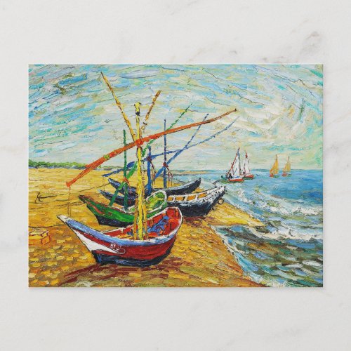 Van Gogh Fishing Boats Postcard