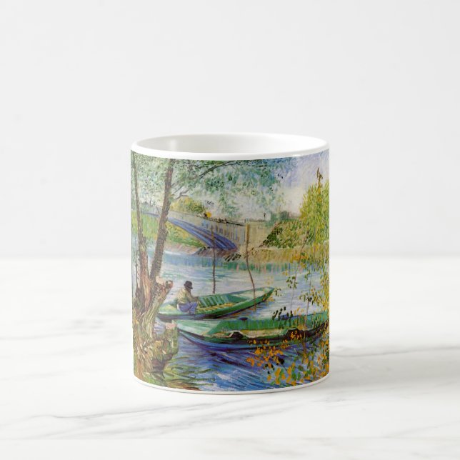 Van Gogh Fishing in the Spring, Pont de Clichy Coffee Mug (Center)