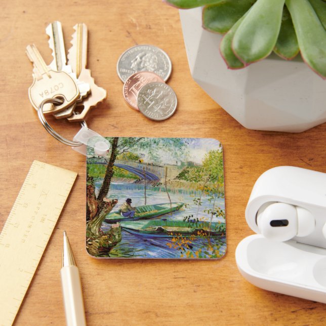 Van Gogh Fishing in the Spring, Pont de Clichy Keychain (Desk)