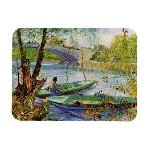 Van Gogh Fishing in the Spring Pont de Clichy Magnet