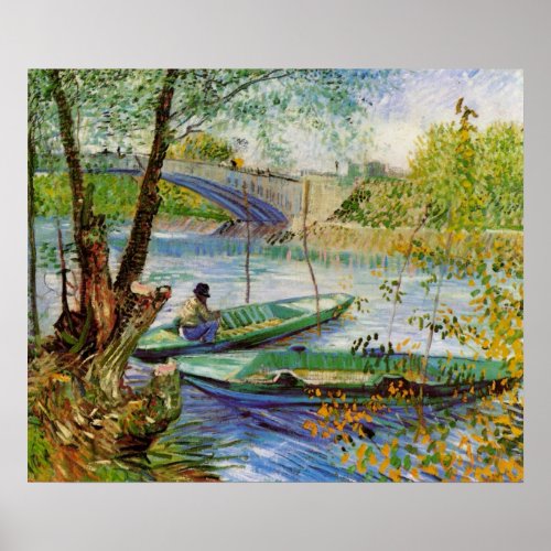 Van Gogh Fishing in the Spring Pont de Clichy Poster