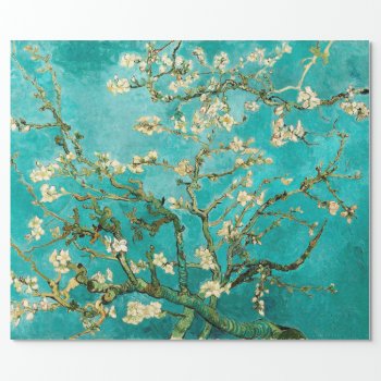 Van Gogh Floral Almond Tree Wrapping Paper by lazyrivergreetings at Zazzle