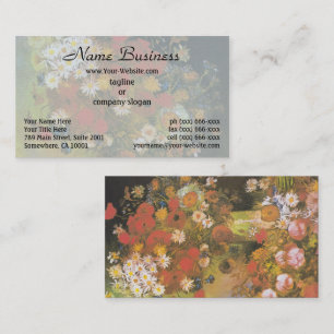 Van Gogh Floral Still Life Red Poppies & Roses Business Card