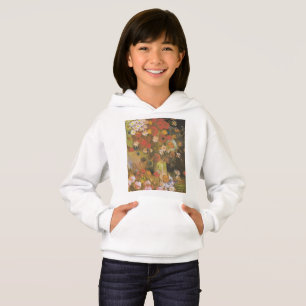 Van Gogh Floral Still Life Red Poppies & Roses Hoodie