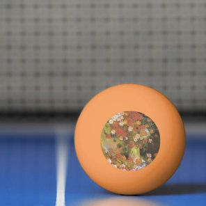 Van Gogh Floral Still Life Red Poppies & Roses Ping Pong Ball