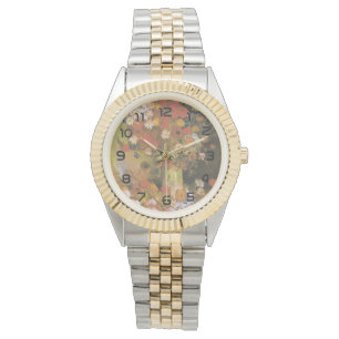 Van Gogh Floral Still Life Red Poppies & Roses Watch