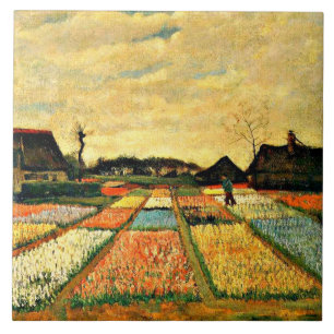 Van Gogh - Flower Beds in Holland Ceramic Tile
