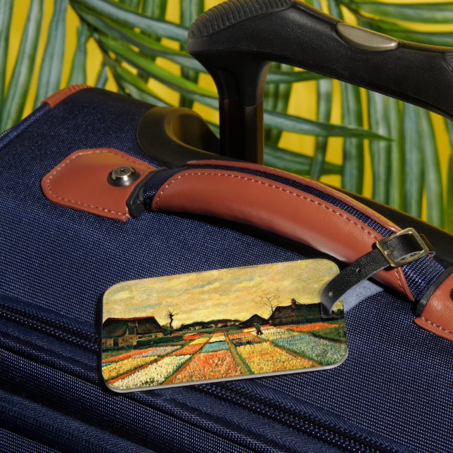 Van Gogh - Flower Beds in Holland Luggage Tag (Front Insitu 3)