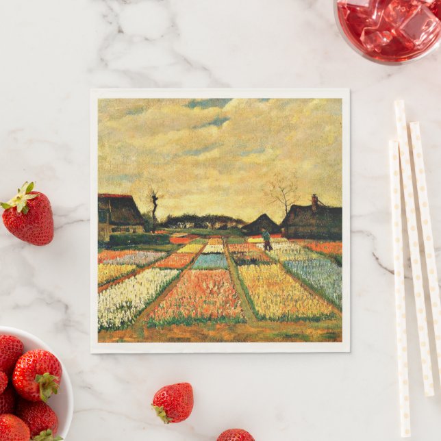 Van Gogh - Flower Beds in Holland Napkins (Insitu)