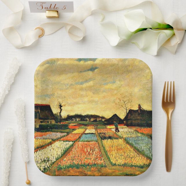 Van Gogh - Flower Beds in Holland Paper Plates (Wedding)