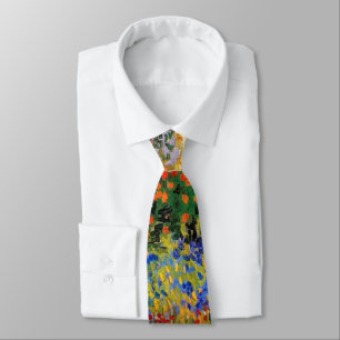 Van Gogh - Flower Garden, fine art painting, Neck Tie