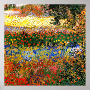 Van Gogh - Flower Garden, fine art painting, Poster