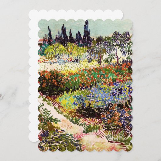 Van Gogh Flowering Garden At Arles Floral Fine Art (Front/Back)