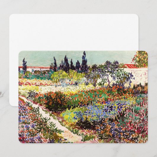 Van Gogh Flowering Garden At Arles Floral Fine Art (Front/Back)