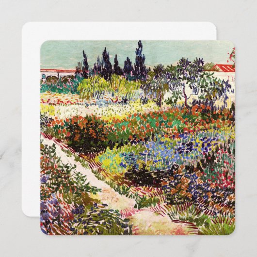Van Gogh Flowering Garden At Arles Floral Fine Art (Front/Back)
