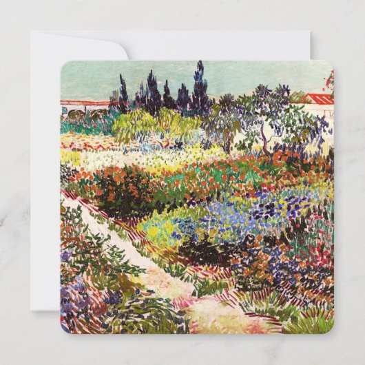 Van Gogh Flowering Garden At Arles Floral Fine Art (Front)