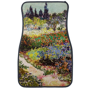 Van Gogh Flowering Garden At Arles Floral Fine Art Car Mat