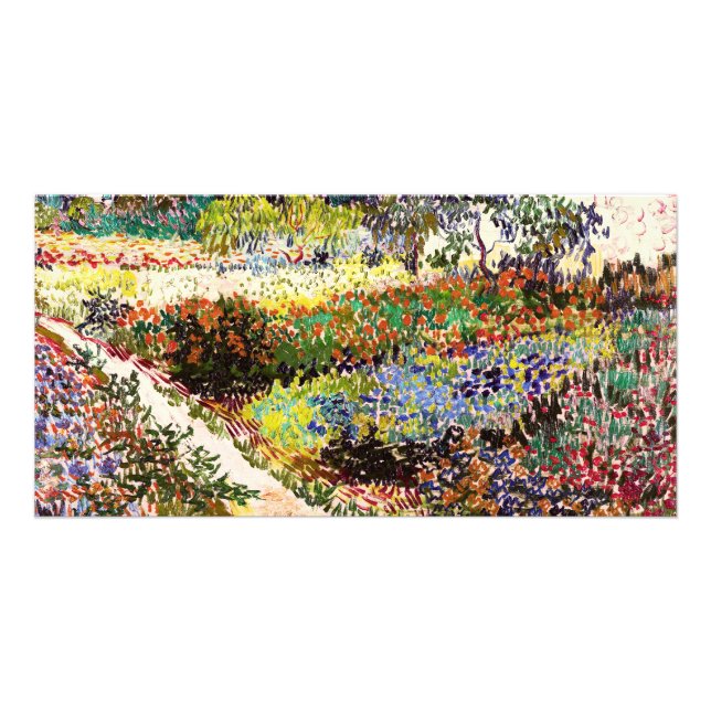 Van Gogh Flowering Garden At Arles Floral Fine Art Card (Front)