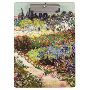 Van Gogh Flowering Garden At Arles Floral Fine Art Clipboard