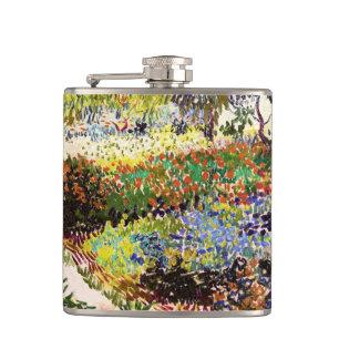 Van Gogh Flowering Garden At Arles Floral Fine Art Flask