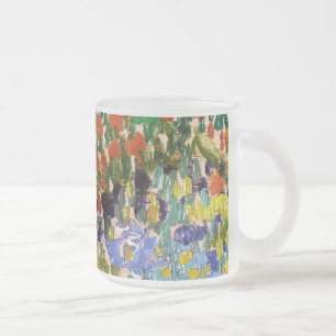 Van Gogh Flowering Garden At Arles Floral Fine Art Frosted Glass Coffee Mug