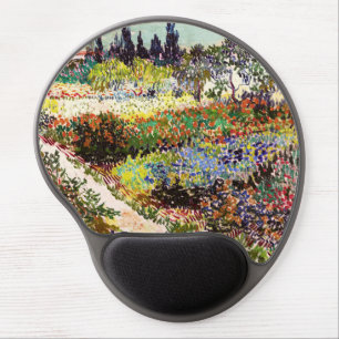 Van Gogh Flowering Garden At Arles Floral Fine Art Gel Mouse Pad