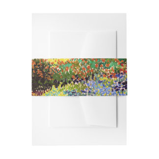 Van Gogh Flowering Garden At Arles Floral Fine Art Invitation Belly Band