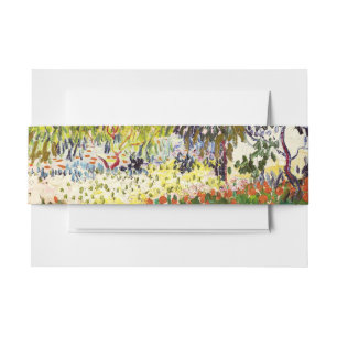 Van Gogh Flowering Garden At Arles Floral Fine Art Invitation Belly Band