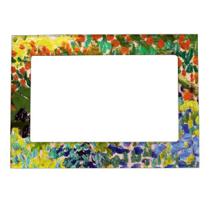 Van Gogh Flowering Garden At Arles Floral Fine Art Magnetic Photo Frame