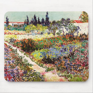 Van Gogh Flowering Garden At Arles Floral Fine Art Mouse Pad